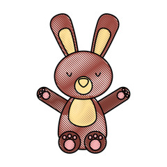 cute and tender rabbit vector illustration design