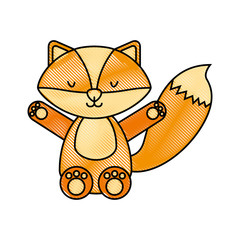 cute and tender fox vector illustration design