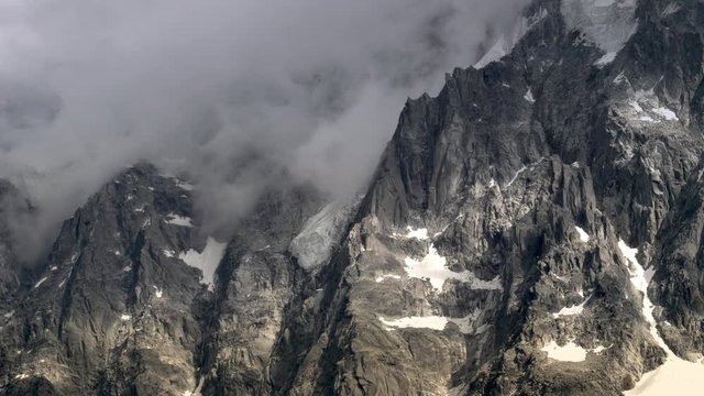 High Alpine Peaks Scenery. Mont Blanc Massif