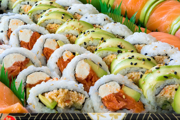 Fototapety  Sushi Roll Plate Zbliżenie