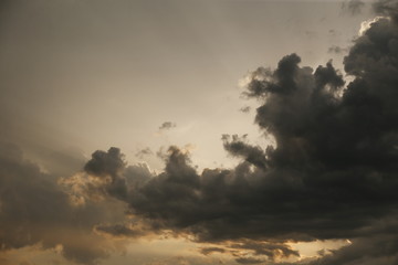 Clouds after thunderstorm