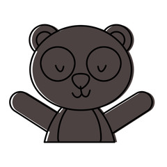 cute and tender bear panda vector illustration design