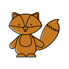 cute and tender fox vector illustration design