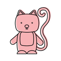 cute and tender cat vector illustration design