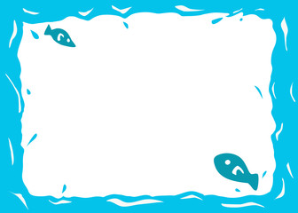 水と魚　フレーム