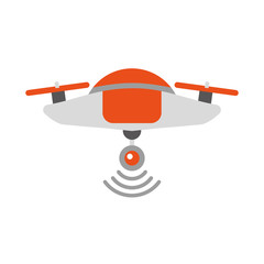 drone flying technology icon vector illustration design
