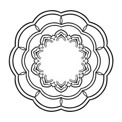 Round frame. Decorative element  can be used for greeting card, wedding invitation. Doodle emblem.