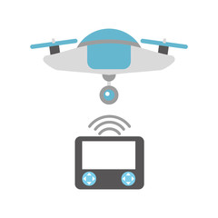 Drone remote control icon vector illustration design