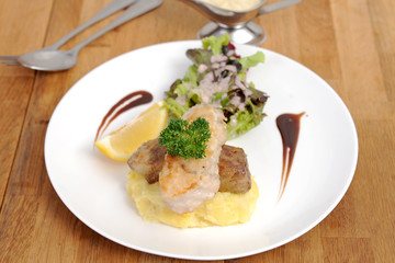 grilled fish with vegetables