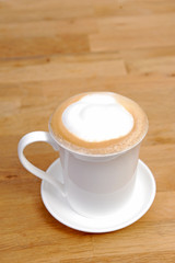coffee at the wood table