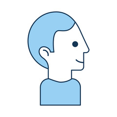 head human profile icon vector illustration design