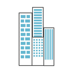 buildings cityscape scene icon vector illustration design