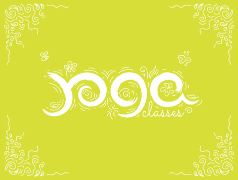 Vector illustration - Yoga classes