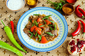 meat with vegetables