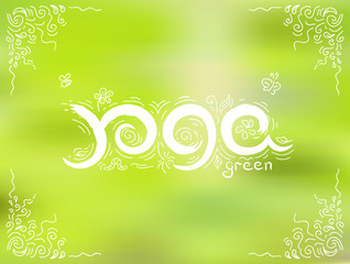 Vector illustration - Green yoga
