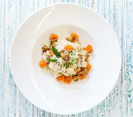 risotto with pumpkin and chanterelles