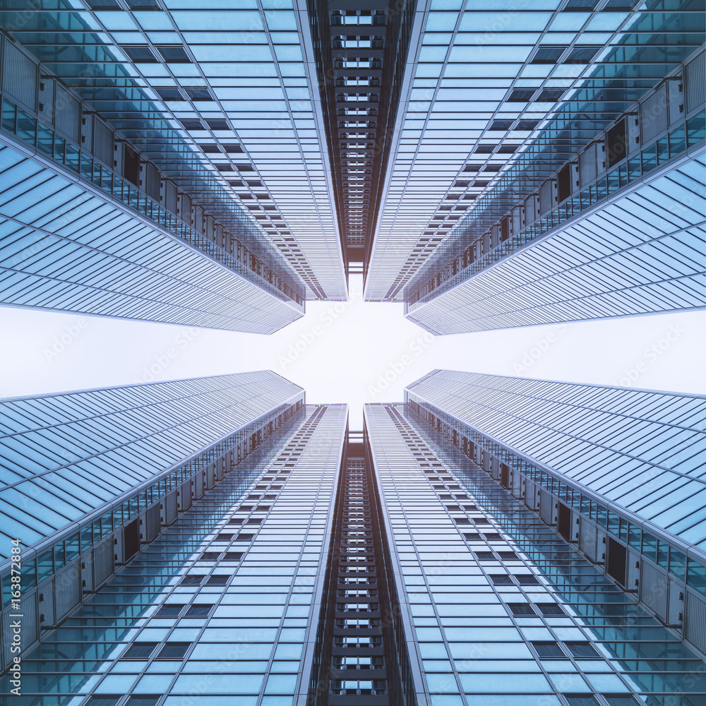 Poster architecture details modern building perspective symmetry futuristic background