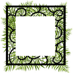 openwork frame with leaves