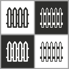 Fence - vector icon.