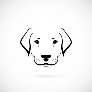 Dog labrador on white background. Design  sketch. Dog icon for your design.