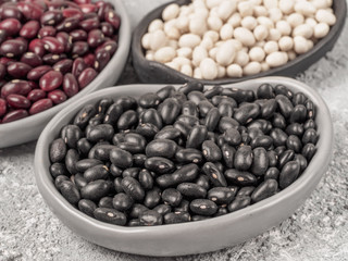 Mixed of black, red and white beans