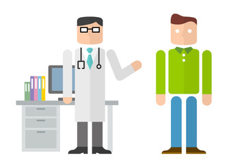 医師と男性患者