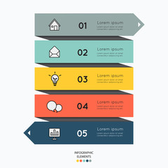 Infographic elements with business icons illustration design