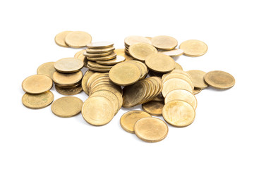 gold coin isolated on white background