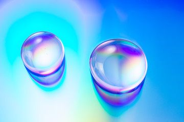 water drops on colorful background