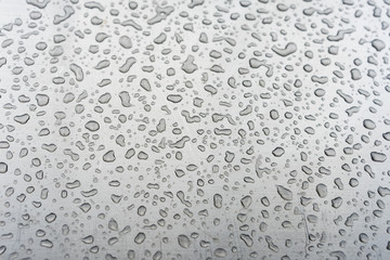 Water drops on stainless