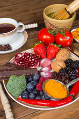 Lunch with antioxidants