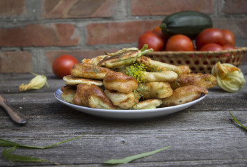 фаршированные цветы цукини 