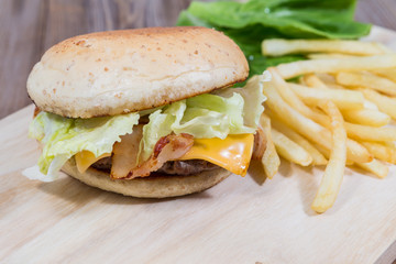home made hamburger
