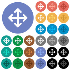 Move arrows round flat multi colored icons