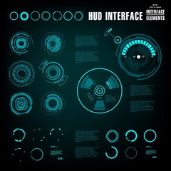 Obraz premium Futuristic virtual graphic touch user interface, HUD
