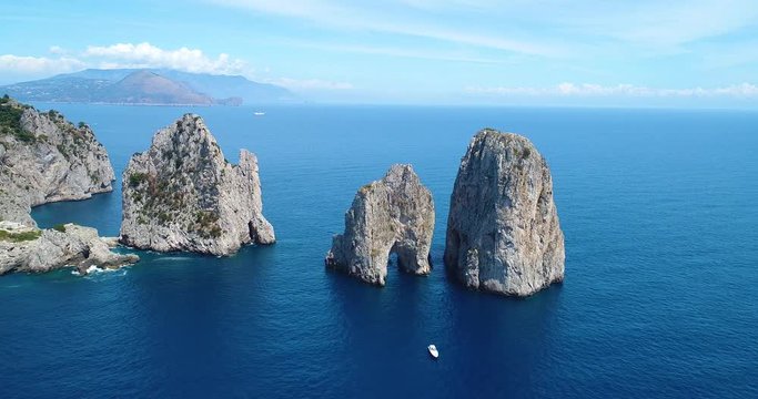 aerial view of Capri Island