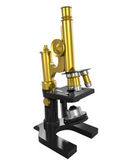 Antique Microscope Isolated