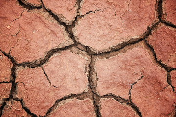 crack ground on background