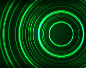 Neon circles abstract background