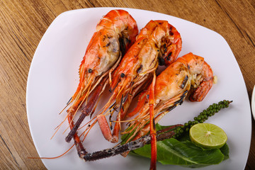 Grilled waterprawn