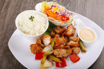 Stir fry teriyaki pork