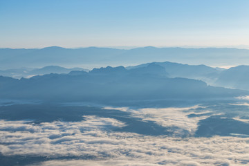 Sea of fog at Doi Luang Chiang Dao, Chiang Mai Province, Thailand