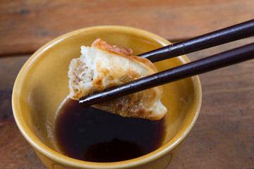 Fresh Gyoza with sauce