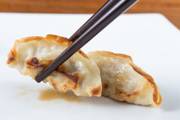 Fresh Gyoza with sauce