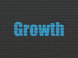 Finance concept: Growth on wall background