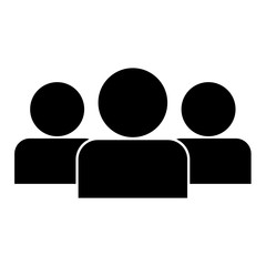 Simple People Icon, Teamwork, Leadership