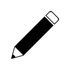 Simple Pencil Icon Isolated, Office, School