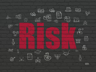 Finance concept: Risk on wall background