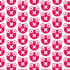 Fototapeta premium Pattern background Frog Icon