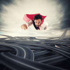 Overcome the difficulties. Concept of success and breakthrough